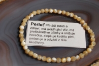 Perleťový náramek 4 mm broušený