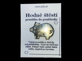 Suvenýr zlaté prasátko pro štěstí