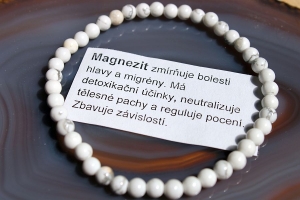 Magnezit - náramek 4mm kulička