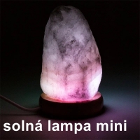 Mini barevná solná lampa NATUR USB LED 9 cm