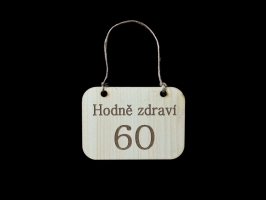 60 let cedulka s věkem na láhev