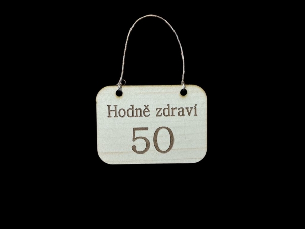 50 let cedulka s věkem na láhev