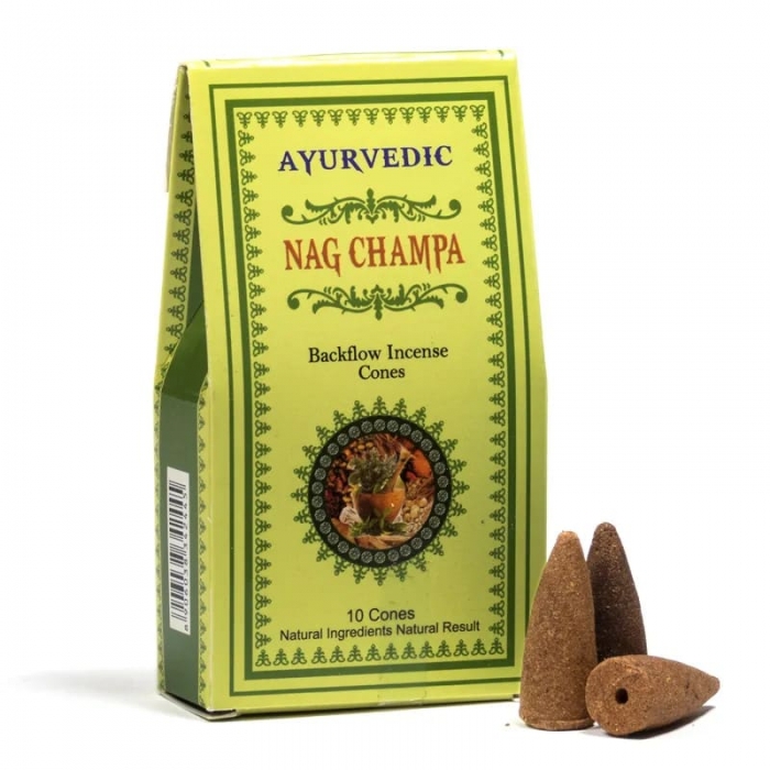 Nag Champa - Ajurvédské vonné kužely pro kadidlo
