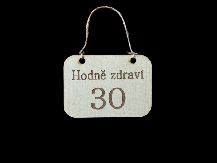 30 let cedulka s věkem na láhev